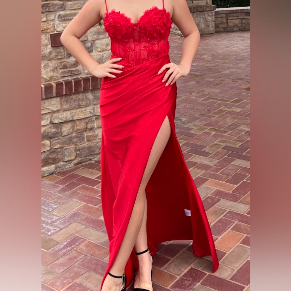 Elegant Red Evening Gown